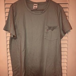 PINK victoria’s secret light green tee